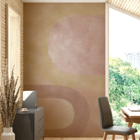 Gentle brushstroke wallpaper in soft colors

