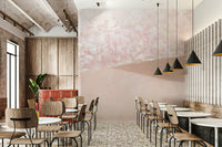 Blush beach-inspired wallpaper design


