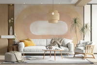 Soft pastel desert dawn wallpaper for cozy interiors

