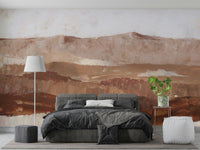 Artistic painted peaks wall art for interiors

