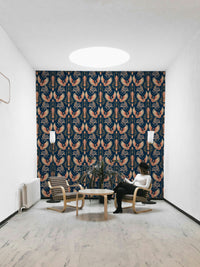 Bold and artistic phoenix wallpaper for modern spaces

