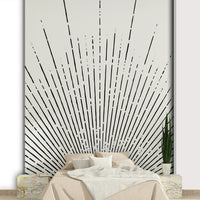 Bold graphic burst wallpaper print

