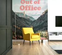 Typography mountain forest wallpaper

