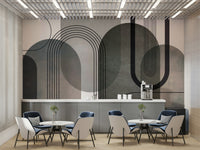 Soft tone arch pattern wall mural

