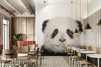 Giant panda mural for a nature-inspired room


