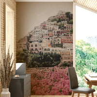 Beautiful Positano coastal wallpaper design


