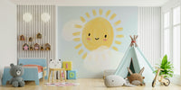 Sunshine pastel sky wallpaper for nursery

