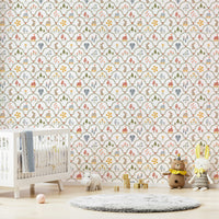 Whimsical forest wallpaper for nursery room

