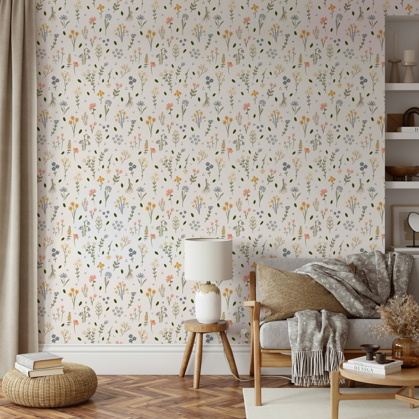 Delicate wild bloom wallpaper for walls

