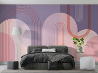 Soft pink arch mural for walls

