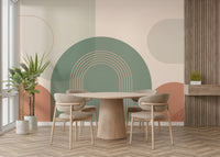 Contemporary arched lines wallpaper

