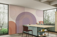 Trendy curved arch mural wallpaper


