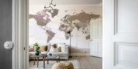 Contemporary map wallpaper for walls

