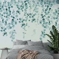 Nature-themed teal eucalyptus art for walls

