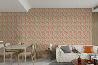 Bold groovy flower wallpaper for interiors

