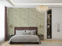 Romantic flower wallpaper for vintage decor

