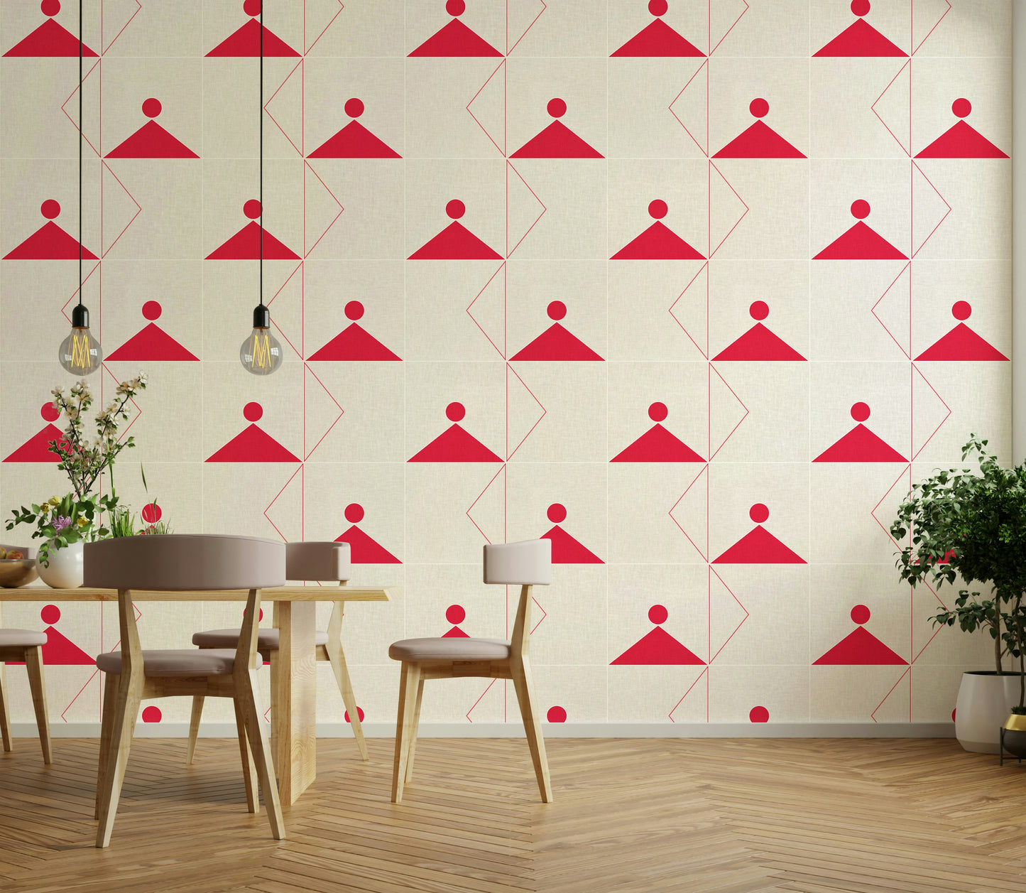Geometric Textile Wallpaper⁠