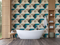 Minimalist terrazzo-style wall covering design

