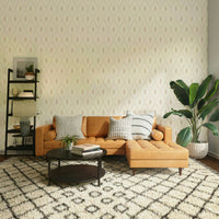 Soft neutral diamond print wall wallpaper

