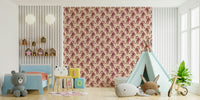 Chic pink tiger jungle wallpaper with jewel accents for bold spaces


