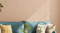 Blush jungle wallpaper with animal print and jewel dots

