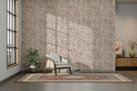 Wild animal dot jewel jungle wallpaper in earthy tones

