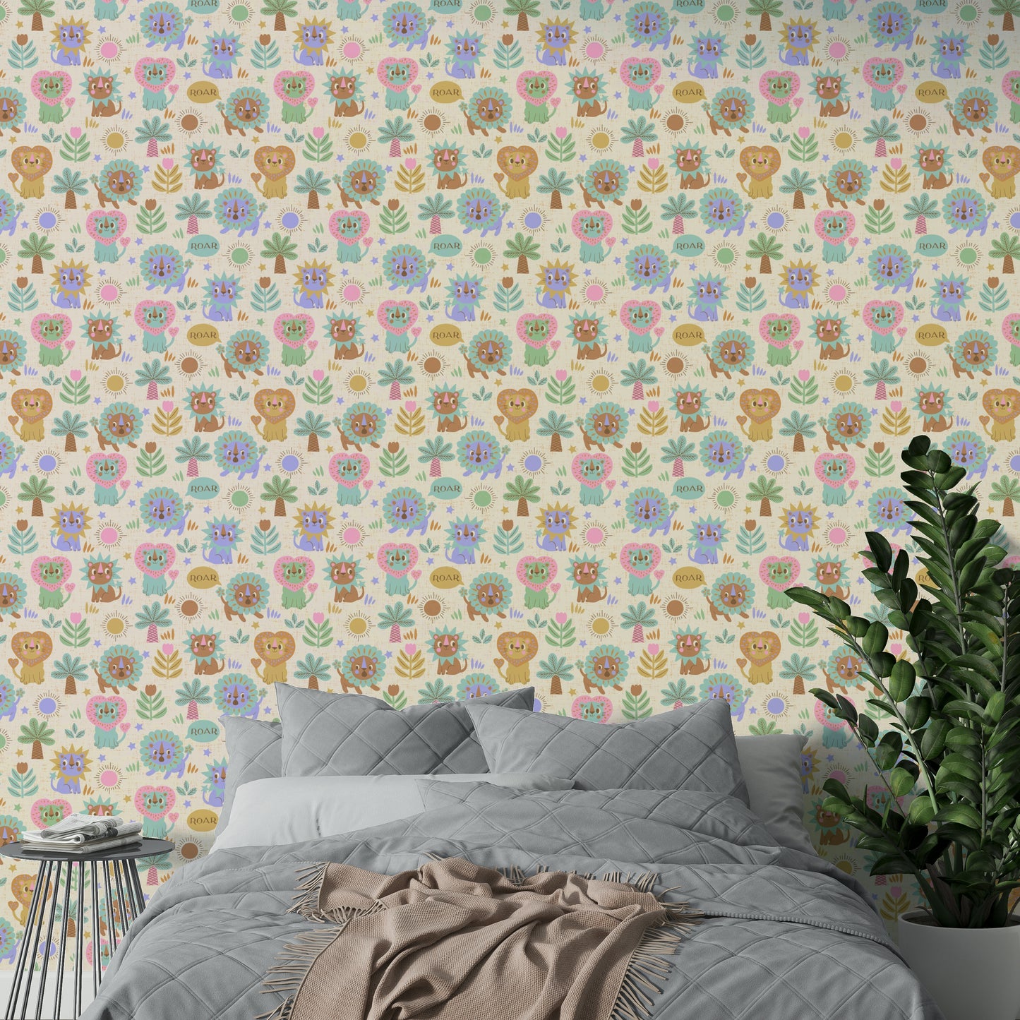 Little lion pattern bringing joy to your walls

