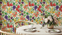 Mediterranean-inspired wallpaper with citrus fruits

