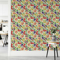 Citrus fruit wallpaper with Mediterranean charm

