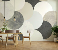 Soft circle wall mural pattern

