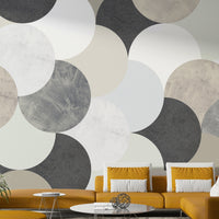 Minimal round shape wall mural

