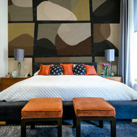 Structured mural with stone effect

