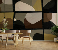 Geometric stone pattern wall mural

