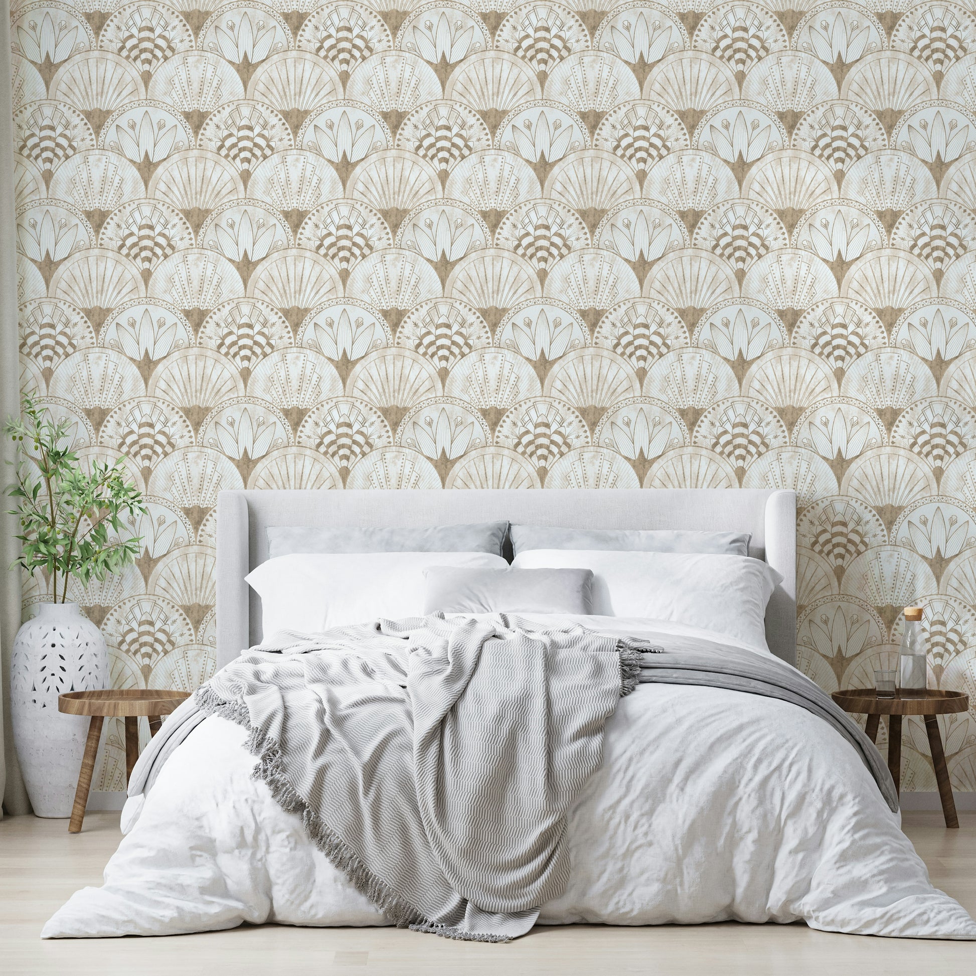 Soft neutral Deco wallpaper

