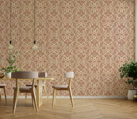 Floral symmetry wallpaper design

