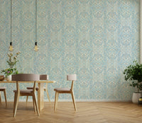 Geometric batik wallpaper design

