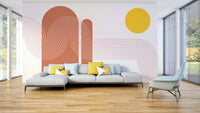 Minimal wall art with fading sunset effect


