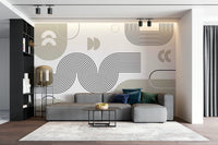 Colorful Retro Geometric Waves Pattern

