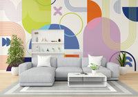 Graphic Bold Geometric Wall Art Mural

