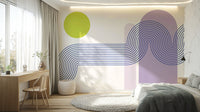 Soft Flowing Lines Tranquil Wall Mural

