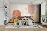 Bold Boho Geometry Mural for Interiors

