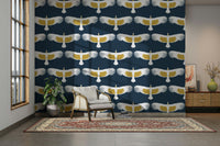 Wildlife flight mural wallpaper look

