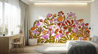 Bold bloom mural wallpaper art

