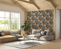 Bold bloom mural wallpaper design

