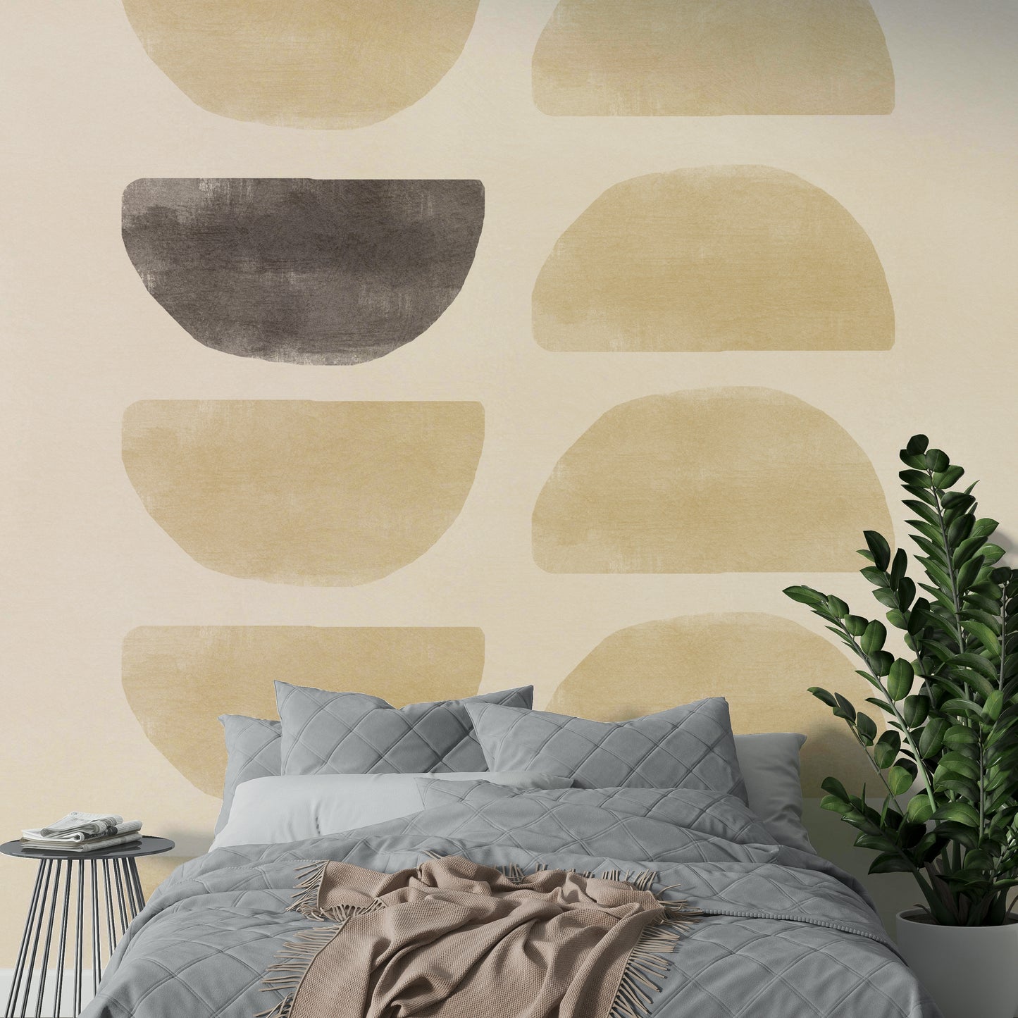 Beige Bliss neutral mural wallpaper

