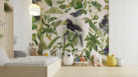 Forest leaves wall mural print

