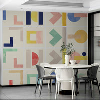 Modern minimal abstract mural


