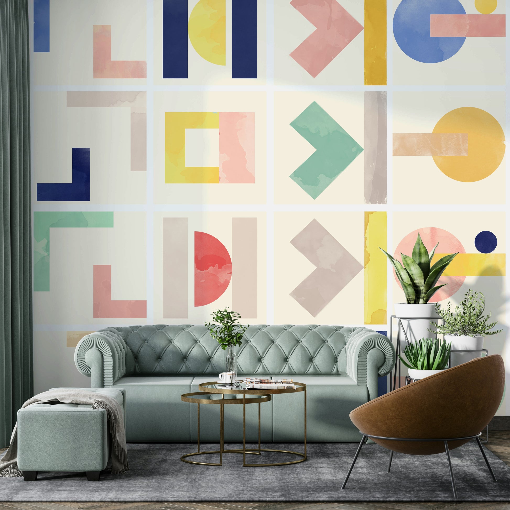 Organic pattern wall mural


