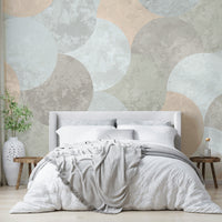 Mid century geometric wall mural

