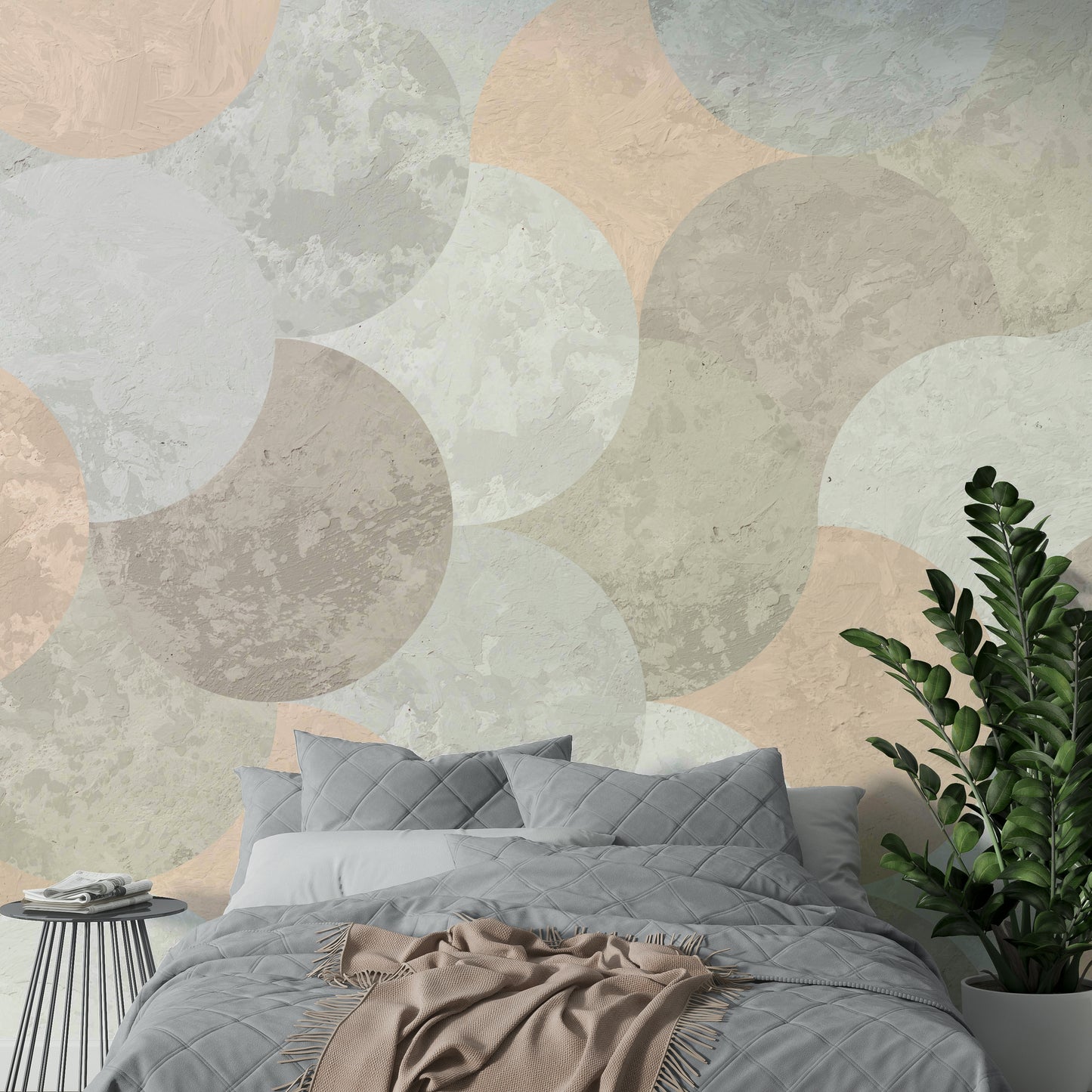 Structured geometric wallpaper

